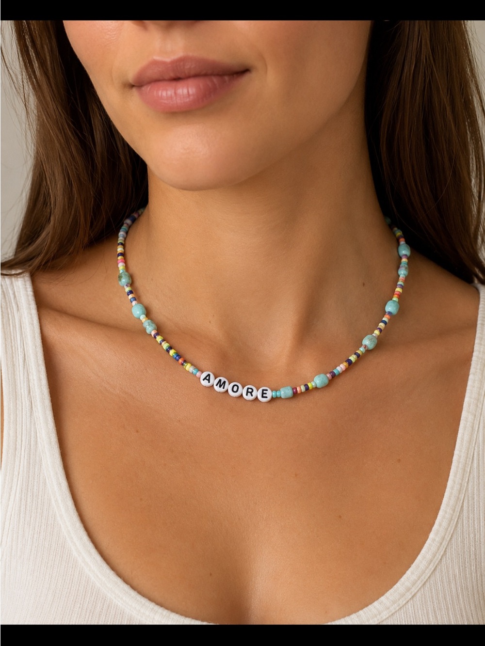 Multicolor Beaded Women's Necklace